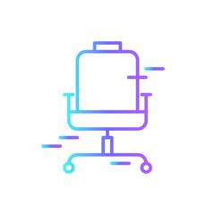 Office Chair Meeting icon with blue duotone style. office, conference, table, room, training, seminar, desk. Vector illustration