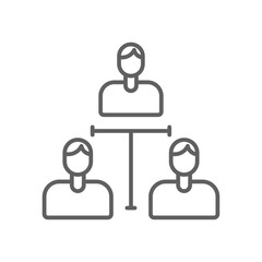 Meeting icons collection with black outline style. communication, person, teamwork, conference, organization, management, seminar. Vector illustration