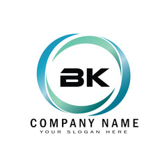 bk creative letter logo design