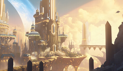 神々しい未来都市