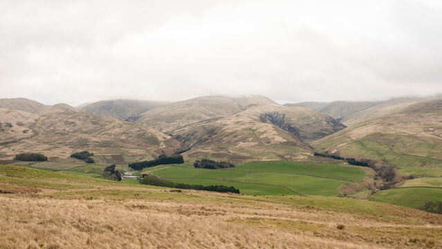 The scenic route to Edinburgh near Peebles  in Scotland from M74 to A701
