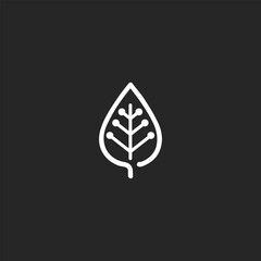 Leaf tech logo design icon designs