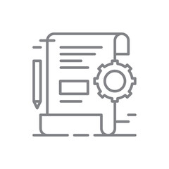Procedure Crisis management icon with black outline style. process, check, system, concept, control, mechanism, application. Vector illustration