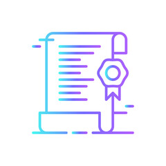 Fototapeta premium Announce Crisis management icon with blue duotone style. message, announce, warning, media, communicate, concept, advertising. Vector illustration