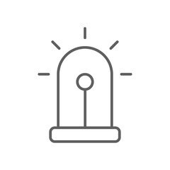 Emergency Crisis management icon with black outline style. ambulance, urgency, danger, security, equipment, rescue, signal. Vector illustration