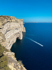 Widok na klif | Malta, wyspa Gozo