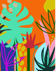 Abstract background with flowers