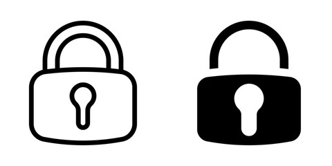 Lock icon. sign for mobile concept and web design. vector illustration