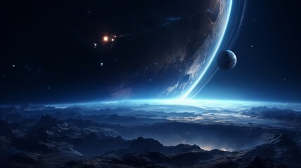 Fototapeta na wymiar view space planet illustration