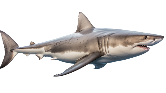 Requin blanc, requin bouledogue, requin léopard, détouré