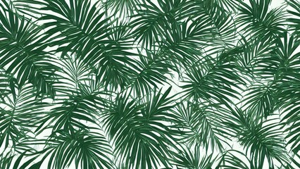 Illustration of Tropical Leaf Motifs