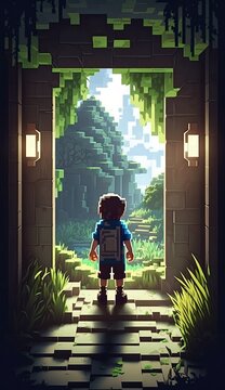 Adventure boy pixelart