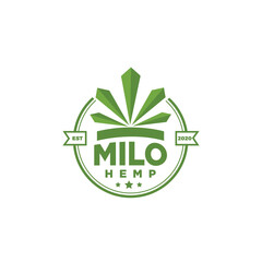 Modern Green cbd hemp logo design for CBD health and Hemp based business. 