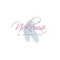 Simple abstract pink and typo based logo design for female business such as Cosmetics, Spa, and parlor 