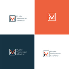 Minimal letter M based abstract logo design for Finance, Banking, and Tech related industry.