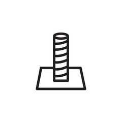 Pet Post Scratching Outline Icon