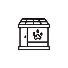 Pet Shop Store Outline Icon