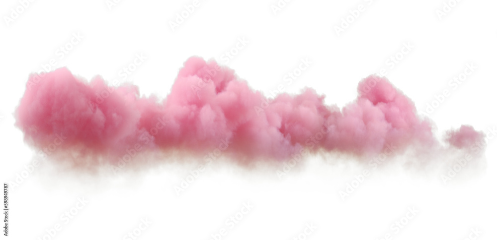 Aufkleber Cotton smooth fluffy clouds evening vibes isolate backgrounds 3d rendering png