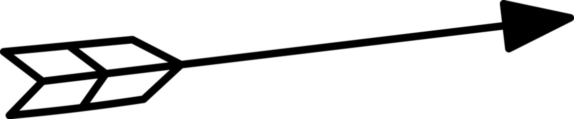 Outline Doodle Bow Arrow