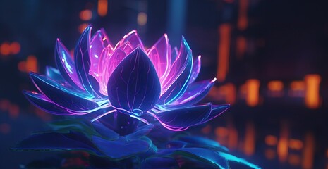 Lotus Flower Plant Blossom Magic Colorful Digital Generated Illustration Artwork