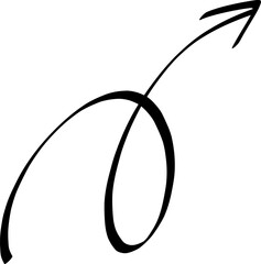 Doodle Curly Arrow