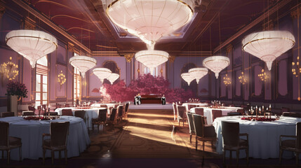 高級レストランのアニメ背景 ,Generative AI
