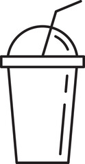 Outline Plastic Smoothie Cup 