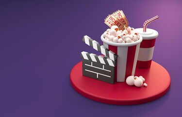 Isolated Cine Concept. 3D Illustration