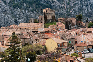 View of Gréolières Village, Provence Alpes Cote d'Azur