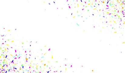 Cheerful Rain Abstract Vector White Background.