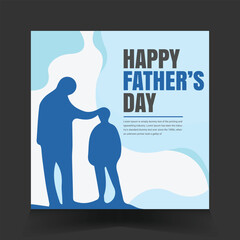 Father's Day Social Media Vector Template
