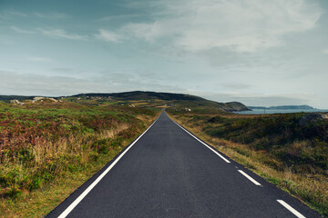 Carretera de la costa en Galicia