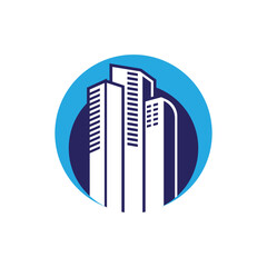 Modern City skyline illustration in flat design