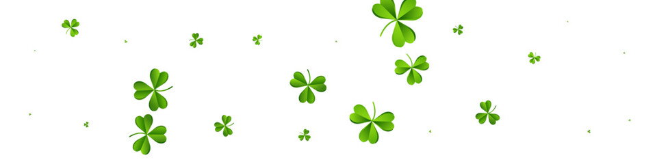 Olive color Clover Summer Vector White Panoramic