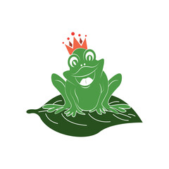Fototapeta premium King frog logo icon template design