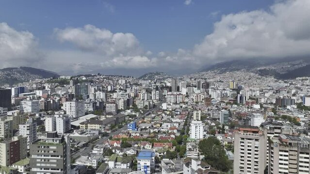 Quito, Ecuador Aerial Drone Flyover | Stock 4K ProRes HDR drone footage of the Ecuadorian capital city