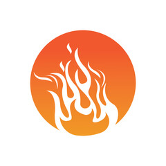 Fire logo design illustration and fire symbol