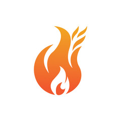 Fire logo design illustration and fire symbol