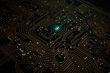 Fond d'&eacute;cran avec circuit &eacute;lectronique &raquo; IA g&eacute;n&eacute;rative