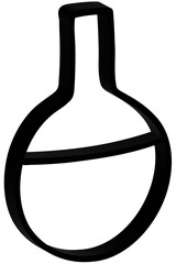 3D doodle chemical flask