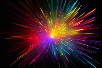 Fond d'&eacute;cran de l'exposion d'une &eacute;toile arc en ciel dans l'espace &raquo; IA g&eacute;n&eacute;rative