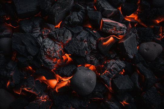 Fond d'&eacute;cran avec des braises incandescentes &raquo; IA g&eacute;n&eacute;rative