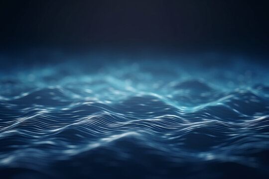 Fond d'écran de vagues bleues design » IA générative