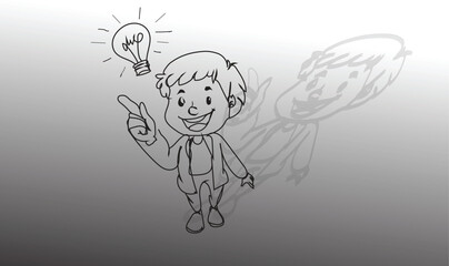 line art of minimal character