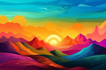 Calming and soothing landscape unique and creative from generative ai