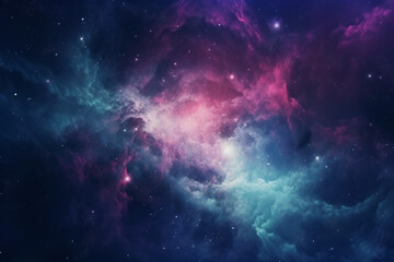 Obraz na płótnie Canvas Fond d'écran d'étoiles scintillantes dans une galaxie colorée » IA générative