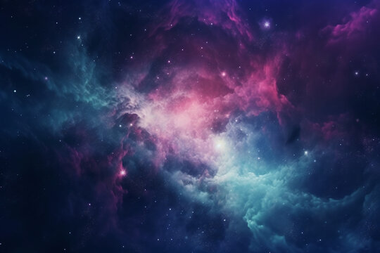 Fond d'&eacute;cran d'&eacute;toiles scintillantes dans une galaxie color&eacute;e &raquo; IA g&eacute;n&eacute;rative