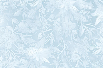 Illustration bleu pâle avec ornements florals » IA générative