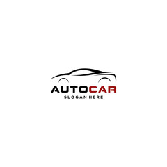 simple autocar logo template vector in white background