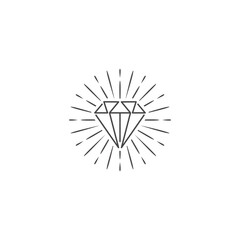 diamond vector in white background